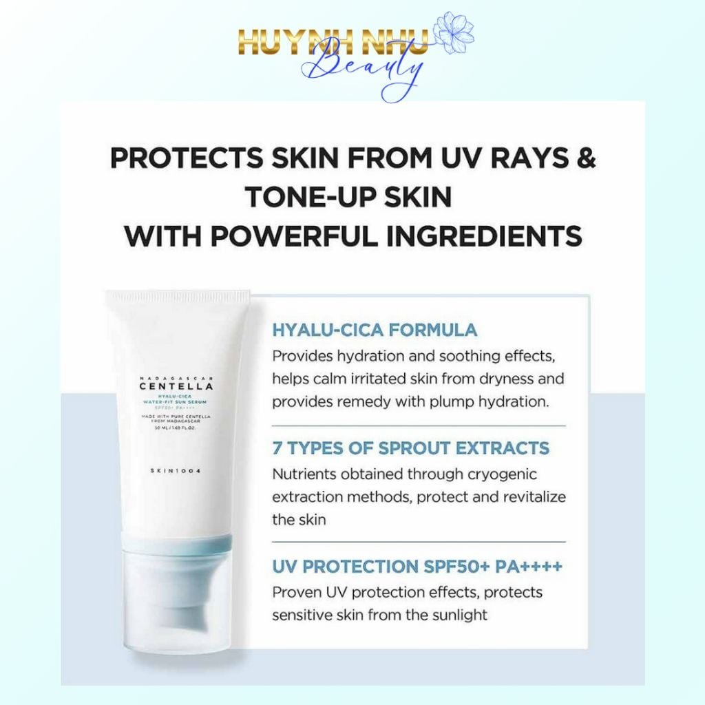 Skin1004 Hyalu-Cica Water-Fit Sun Serum (SPF50+ PA++++)  |50ml